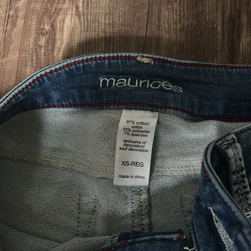Maurices Light Blue Distressed Skinny Jeans - Picture 3 of 3